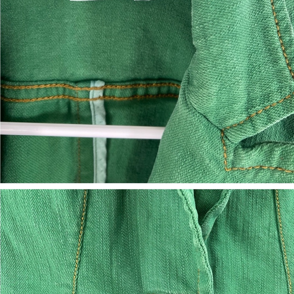 Vintage Armani Exchange Green Denim Blazer Button Jean Jacket Size Medium. - Picture 2 of 3